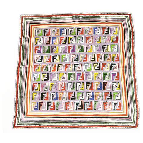 fendi monogram satin scarf